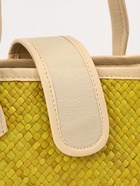 Сумка плетёная на застёжке из пандана, 35×12×40 см, жёлтая - фото 809242224