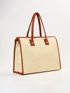 Сумка плетёная на молнии из пандана, 41×16×50 см, бежево-коричневая - фото 809184171 Сумка плетёная на молнии из пандана, 41×16×50 см, бежево-коричневая - фото 809184171