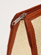 Сумка плетёная на молнии из пандана, 35×12×40 см, бежево-коричневая 10851411