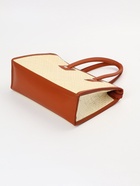 Сумка плетёная на молнии из пандана, 35×12×40 см, бежево-коричневая 10851411