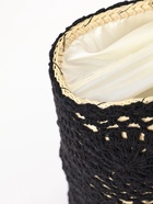 Сумка плетёная из пандана, 35×20×50 см, бежево-чёрная - фото 809199899