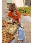 Сумка плетёная из пандана и водного гиацинта, 38×14×40 см - Фото 10