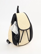 Сумка - рюкзак из бамбука, 25×14×37 см, плетёная, бежево-чёрная - фото 58041785 Сумка - рюкзак из бамбука, 25×14×37 см, плетёная, бежево-чёрная - фото 58041785
