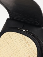 Сумка - рюкзак из бамбука, 25×14×37 см, плетёная, бежево-чёрная - фото 58041783 Сумка - рюкзак из бамбука, 25×14×37 см, плетёная, бежево-чёрная - фото 58041783