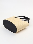 Сумка плетёная из пандана, 26×15×38 см, бежево-чёрная - фото 809242316