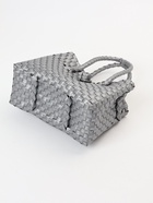 Сумка плетёная пластиковая, 23×11×30 см, серебристая - фото 58041825 Сумка плетёная пластиковая, 23×11×30 см, серебристая - фото 58041825