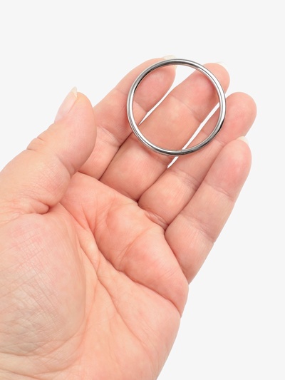 Кольцо литое TEIRA, для сумки, d=35/40 мм, набор 2 шт., 3.1 г, s=2.5 мм, цвет серебряный