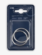 Кольцо литое TEIRA, для сумки, d=35/40 мм, набор 2 шт., 3.1 г, s=2.5 мм, цвет серебряный - Фото 8