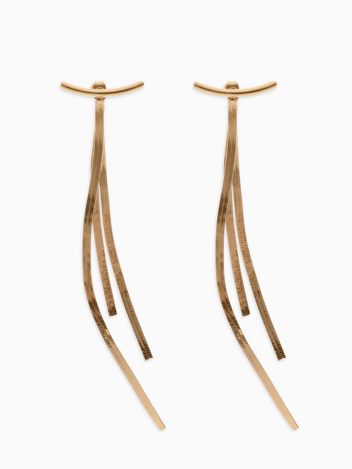 Серьги висячие «Дуга. Водопад», цвет золото, 11 см