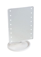 Зеркало KZ-06, подсветка, настольное, 26.5×16×12 см, 16 диодов, сенсорная кнопка, белое - Фото 2
