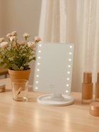 Зеркало KZ-06, подсветка, 26.5×16×12 см, 16 диодов, сенсорная кнопка, белое - фото 60866879