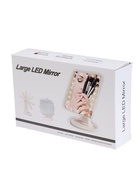 Зеркало KZ-06, подсветка, настольное, 26.5×16×12 см, 16 диодов, сенсорная кнопка, белое - Фото 10