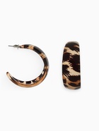 Серьги-кольца «Танзания» тёмный леопард, d=3.5 см, цветные - Фото 1