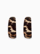 Серьги-кольца «Танзания» тёмный леопард, d=3.5 см, цветные - Фото 2