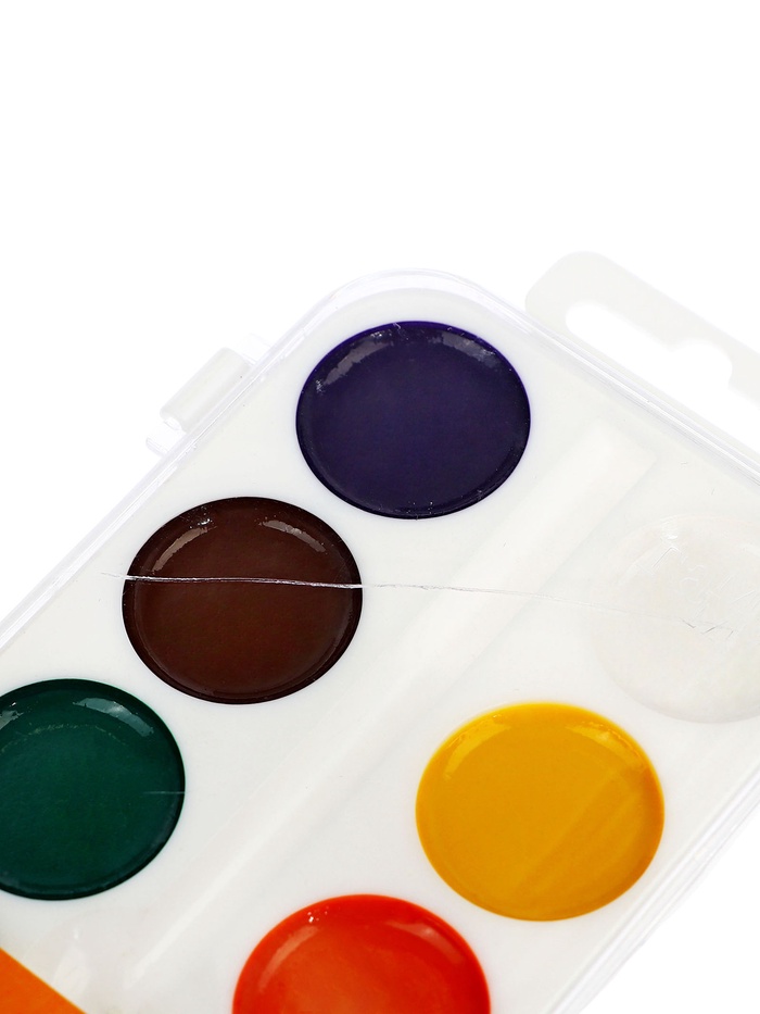 УЦЕНКА Акварель 12цв пластик Гамма «Юный художник», без кисти (212071) - Фото 1