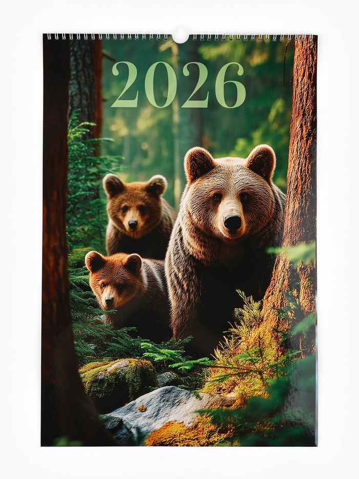 Календарь 2026 перекидной на ригеле А3 «Леса» - фото 54004940