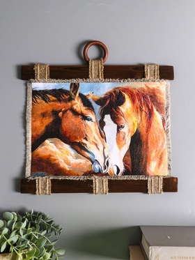 Декор настенный, панно «Свиток. Единство коней», 33×32 см