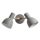 УЦЕНКА Бра «Виталия» 2хЕ27 40 Вт серый 18×12×38 см - Фото 1