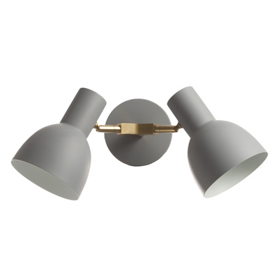 УЦЕНКА Бра «Виталия» 2хЕ27 40 Вт серый 18×12×38 см