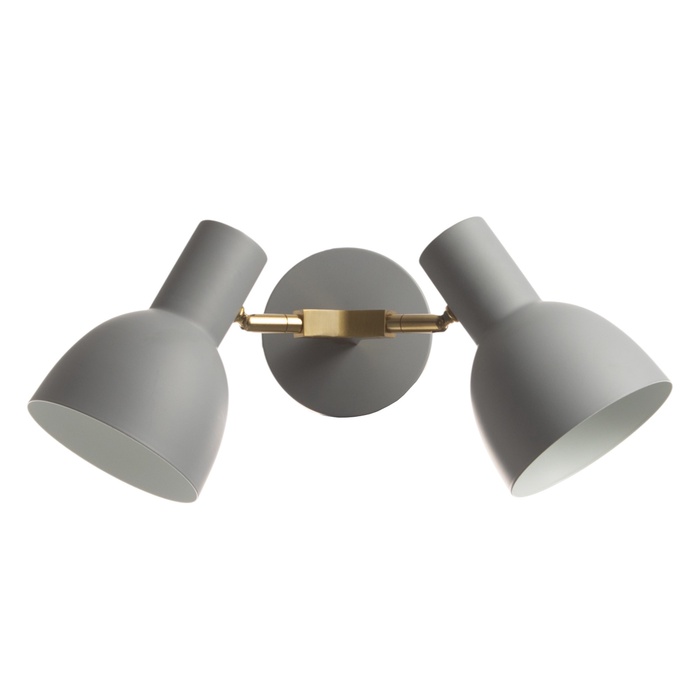 УЦЕНКА Бра «Виталия» 2хЕ27 40 Вт серый 18×12×38 см - Фото 1