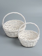 УЦЕНКА Набор корзин плетёных, 34×15/35, 28×13/30 см, ива - фото 14929818