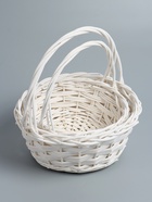 УЦЕНКА Набор корзин плетёных, 34×15/35, 28×13/30 см, ива - Фото 2