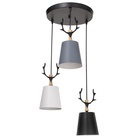 УЦЕНКА Светильник 2705/3 E27 40 Вт черный-белый-серый 30×30×13-90 см - Фото 1