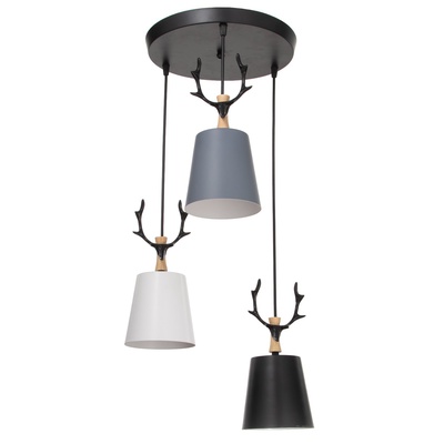 УЦЕНКА Светильник 2705/3 E27 40 Вт черный-белый-серый 30×30×13-90 см