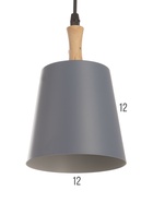 УЦЕНКА Светильник 2705/3 E27 40 Вт черный-белый-серый 30×30×13-90 см - Фото 13