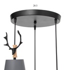 УЦЕНКА Светильник 2705/3 E27 40 Вт черный-белый-серый 30×30×13-90 см - Фото 6