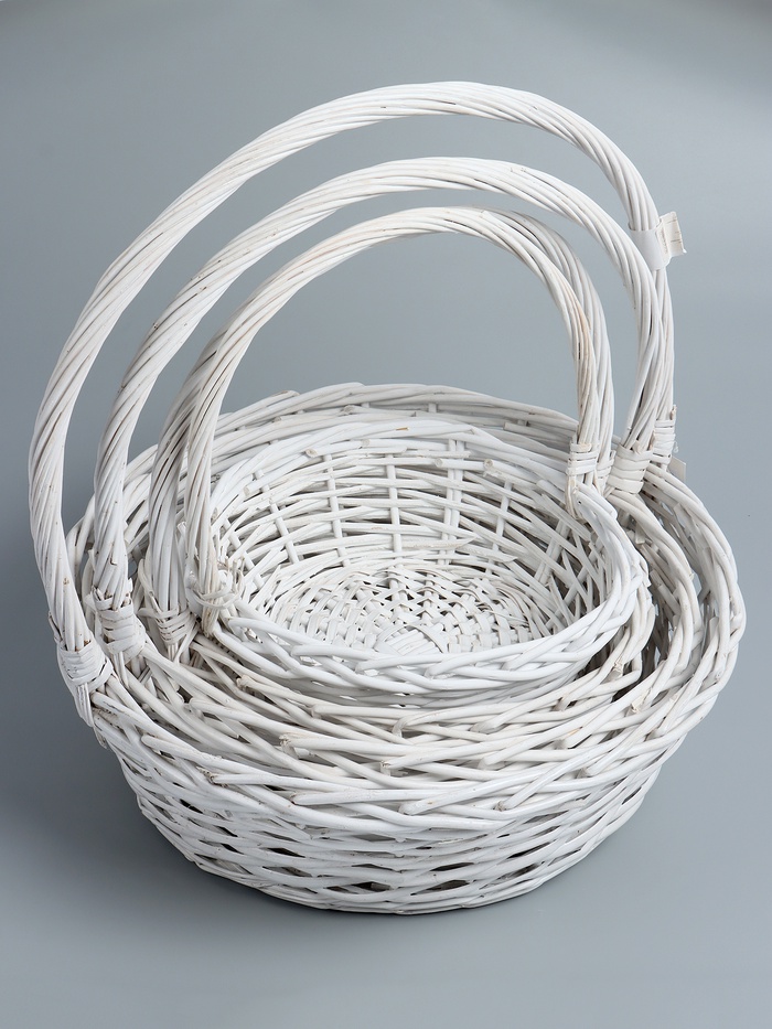 УЦЕНКА Набор корзин, 5 шт., 41/52×17/50, 36/46×15/45, 30/39×13/40, 25/33×11/36, 21/27×10/31 см, ива 4 - Фото 1