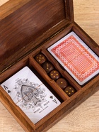 УЦЕНКА Игра настольная 2в1 (кубики + 2 колоды карт) 18×12×4 см, дерево шишам - Фото 11