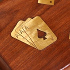 УЦЕНКА Игра настольная 2в1 (кубики + 2 колоды карт) 18×12×4 см, дерево шишам - Фото 3