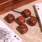 УЦЕНКА Игра настольная 2в1 (кубики + 2 колоды карт) 18×12×4 см, дерево шишам - Фото 6