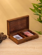 УЦЕНКА Игра настольная 2в1 (кубики + 2 колоды карт) 18×12×4 см, дерево шишам - Фото 8