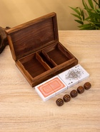 УЦЕНКА Игра настольная 2в1 (кубики + 2 колоды карт) 18×12×4 см, дерево шишам - Фото 9