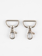 Карабин металлический TEIRA, набор 2 шт., 9.1 г, 4.3×3.1 см/25×3 мм, цвет серебряный - Фото 4