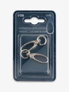 Карабин металлический TEIRA, набор 2 шт.,7.9 г 4.5×1.5 см/12×2 мм, цвет серебряный - Фото 7