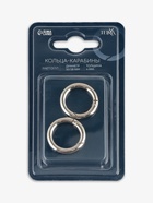 Кольцо карабин металлический TEIRA, набор 2 шт., 7 г, d=20/28 мм, s=4 мм, цвет серебряный - Фото 7