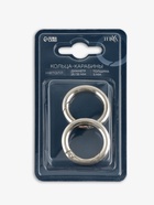 Кольцо карабин металлический TEIRA, набор 2 шт., 12.9 г, d=25/35 мм, s=5 мм, цвет серебряный - Фото 7