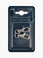 Карабин металлический TEIRA, набор 2 шт., 6.7 г, 3.8×1.3 см/9×2 мм, цвет серебряный - Фото 7