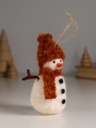 Фигурка «Снеговичок в рыжей шапке и шарфе», 5.5×5.5×12 см - Фото 2