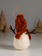 Фигурка «Снеговичок в рыжей шапке и шарфе», 5.5×5.5×12 см - Фото 3