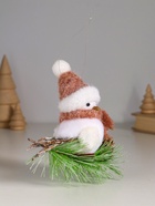 Фигурка «Белая птичка в золотом колпаке на веточке ели», 13×6×12.5 см - Фото 2