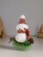 Фигурка «Белая птичка в золотом колпаке на веточке ели», 13×6×12.5 см - Фото 4