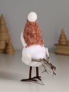 Фигурка «Белая птичка в колпаке и бабочке на веточке ели», 5.3×9.5×14 см - Фото 3