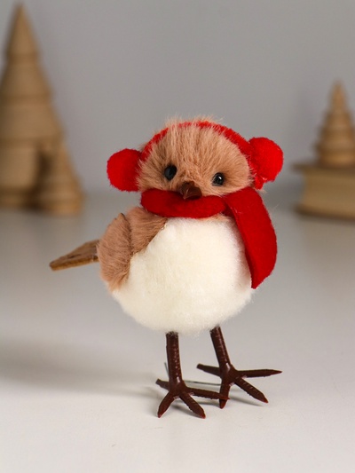 Фигурка «Птичка в наушниках и шарфике», 9.5×5.5×10.5 см