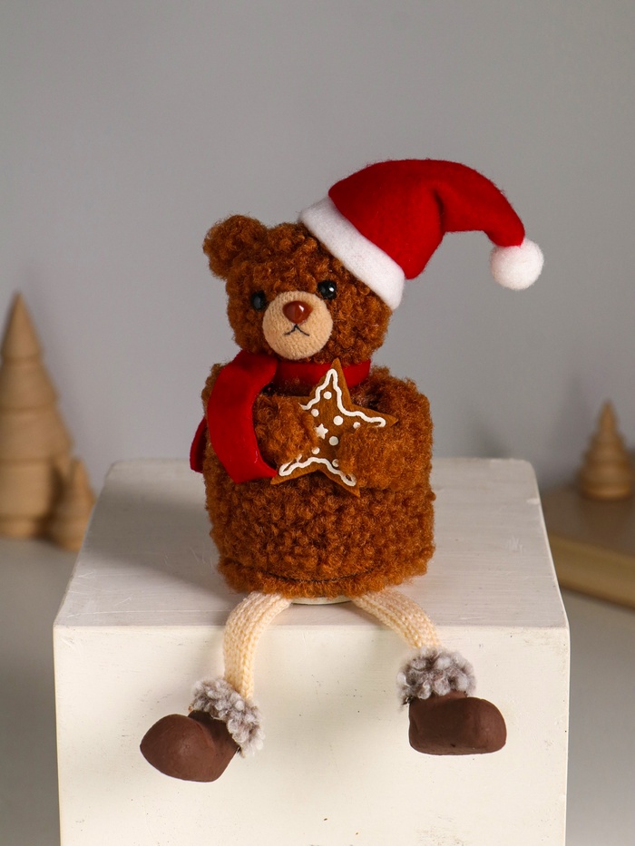 Фигурка «Медвежонок с имбирным пряником, в колпаке», 6.5×5×16.5 см - Фото 1