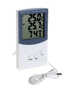 Термометр LTR-07, электронный, 2 датчика температуры, датчик влажности, белый - Фото 1