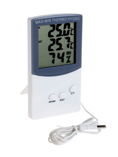 Термометр LTR-07, электронный, 2 датчика температуры, датчик влажности, белый